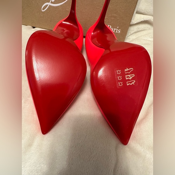 COPY - BNWT Christian Louboutin Hot Chick 100 Fluo Matt Heels, Size 35 - Picture 7 of 9